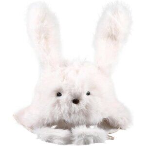 🔥 Iyoe Faux Fur Bunny Women White Cute Plush Rabbit Ears Winter Thick Cozy Hats